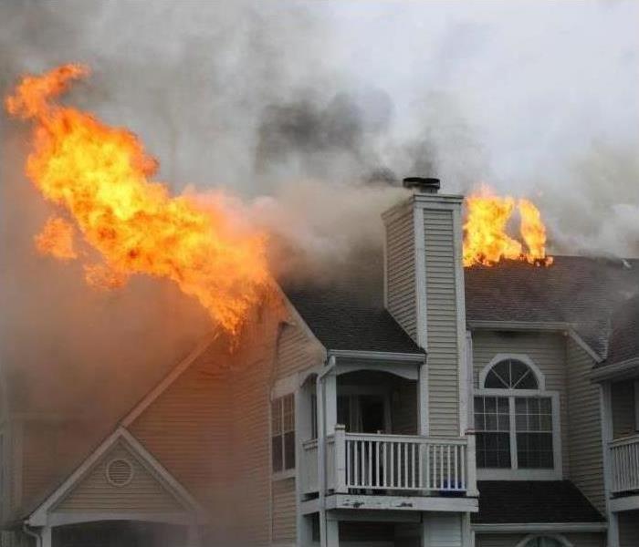 residential house on fire
